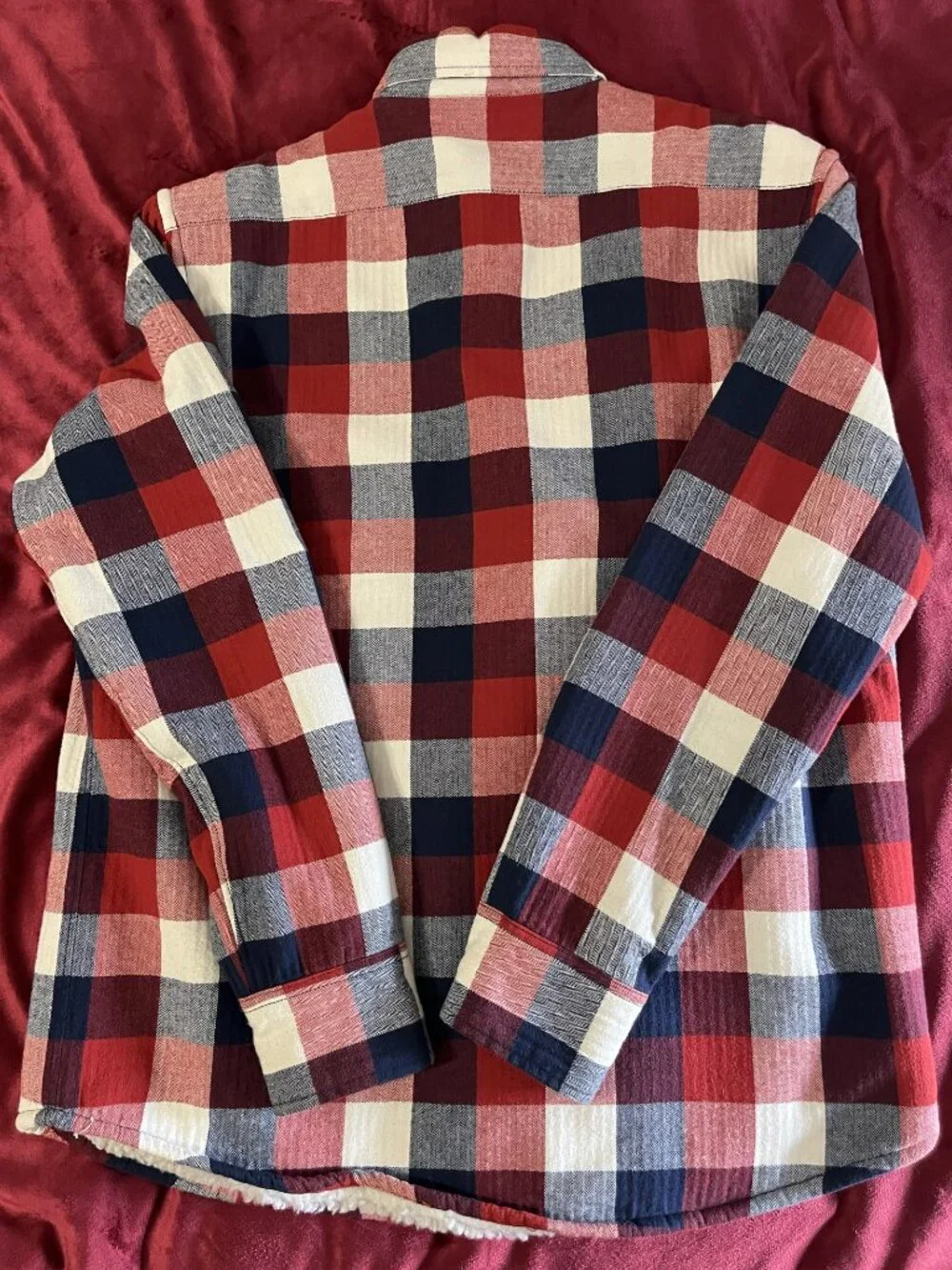 J.Crew Men's Red and Blue Jacket